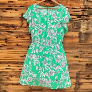 A NEW DAY | Green Floral Open Back Dress XXL